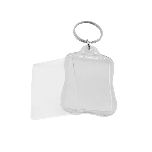 Retro rectangle blank acrylic keychain