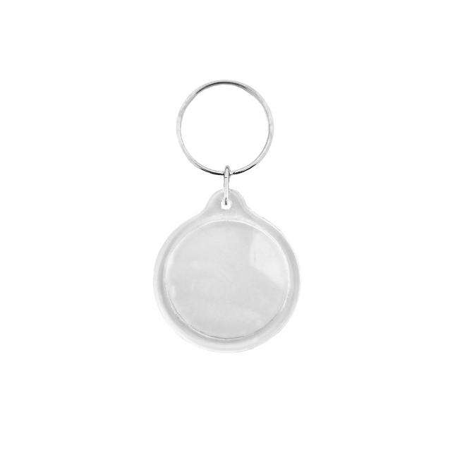 Round blank acrylic keychain