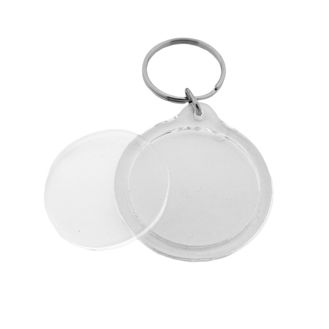 Round blank acrylic keychain