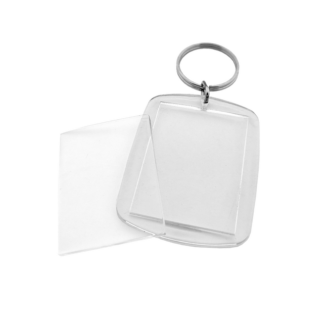 Large rectangle blank acrylic keychain