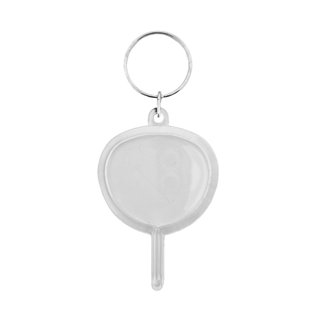 Lollipop-shaped blank acrylic keychain