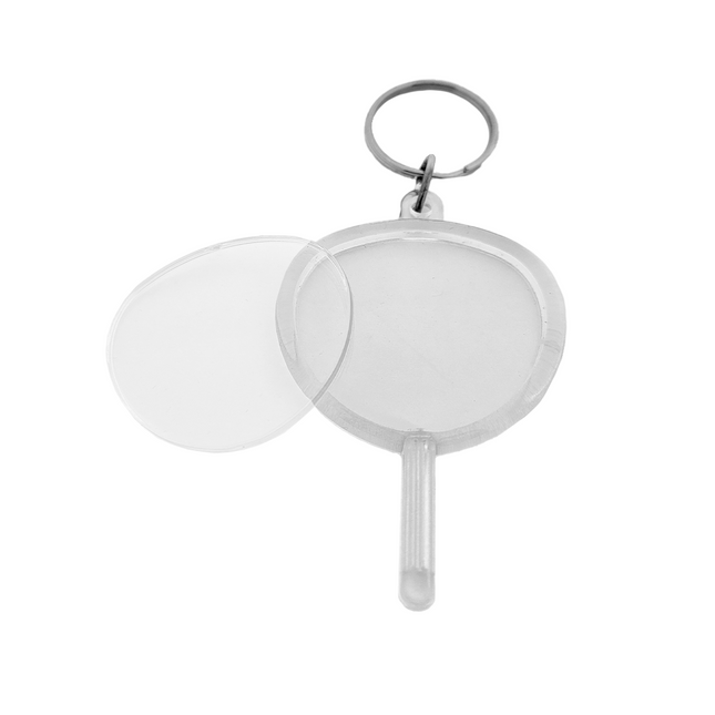 Lollipop-shaped blank acrylic keychain