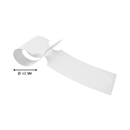 Loop lock labels white HDPE 260x50mm