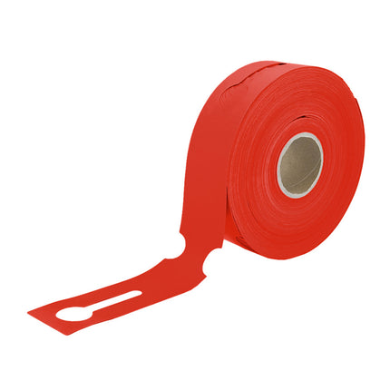 Loop-lock labels red HDPE 260x50mm