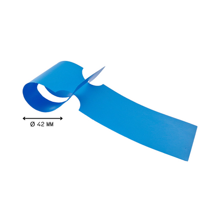 Loop-lock labels blue HDPE 260x50mm