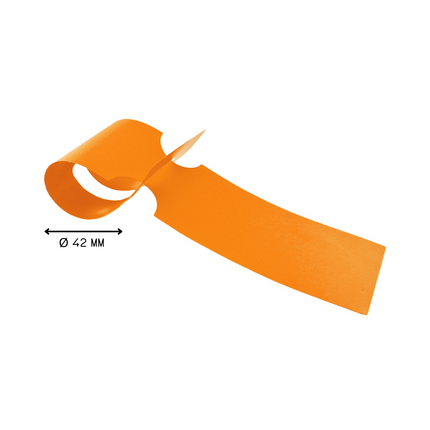 Loop lock labels orange HDPE 260x50mm