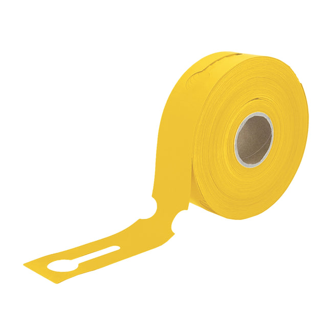 Loop-lock labels yellow HDPE 260x50mm