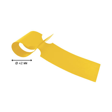 Loop lock labels yellow HDPE 260x50mm