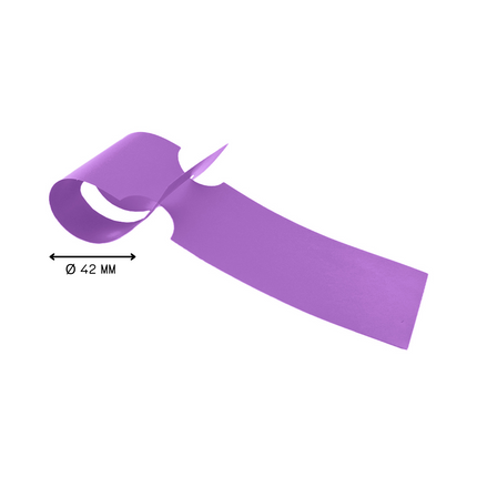 Loop lock labels purple HDPE 260x50mm