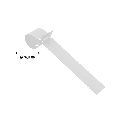 Loop lock labels white PVC 120x13mm