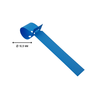 Loop lock labels blue PVC 120x13mm