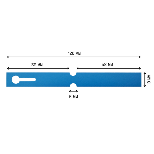Loop-lock labels blue PVC 120x13mm