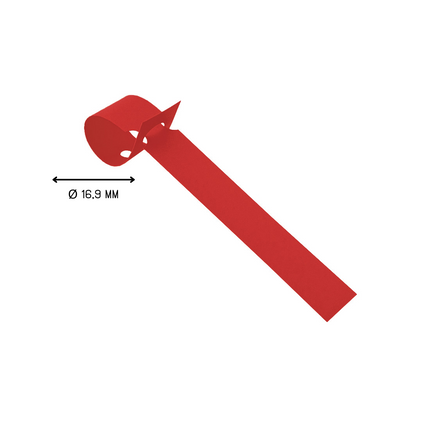 Loop lock labels red PVC 120x13mm