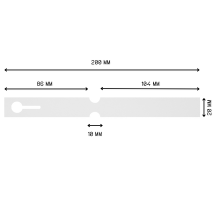 Loop lock labels PVC 20020 mm