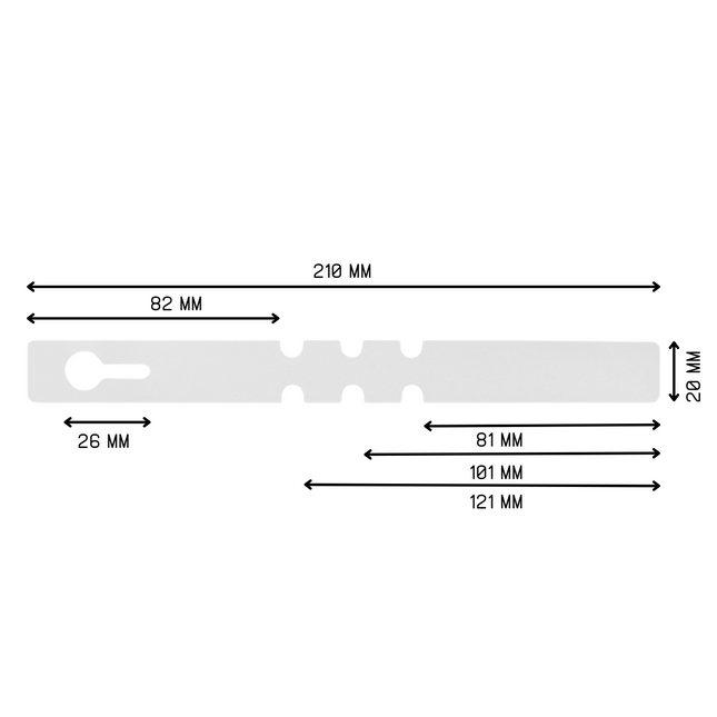 Loop-lock labels PVC 210x20mm