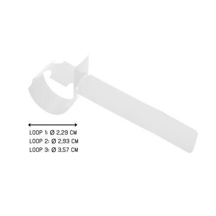 Loop-lock labels PVC 210x20mm