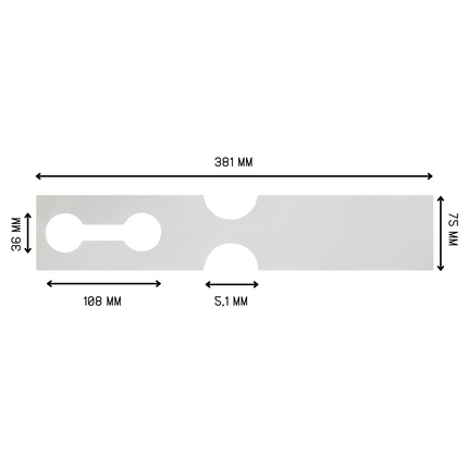 Custom loop lock labels white HDPE 381x75mm