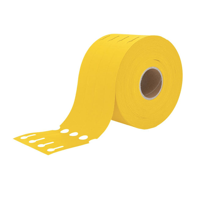 Loop lock labels yellow HDPE 250x25mm