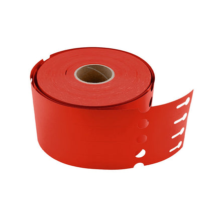 Loop-lock labels red HDPE 250x25mm