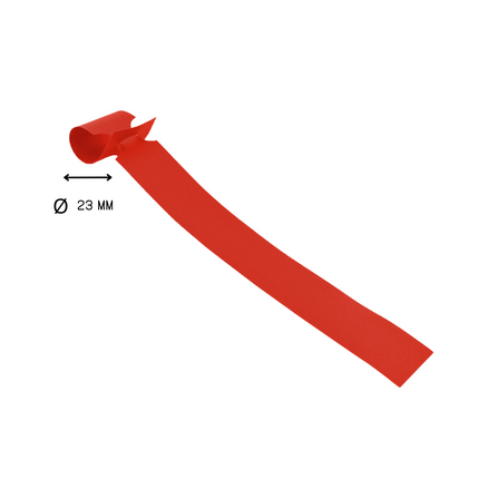 Loop-lock labels red HDPE 250x25mm