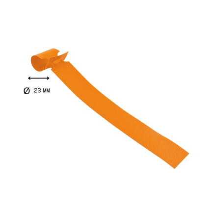 Loop lock labels orange HDPE 250x25mm