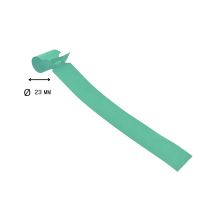 Loop lock labels green HDPE 250x25mm