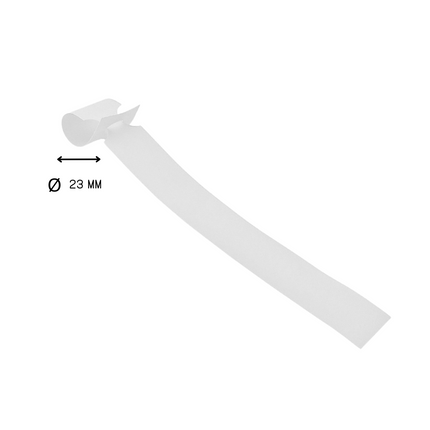 Loop-lock labels white HDPE 250x25mm