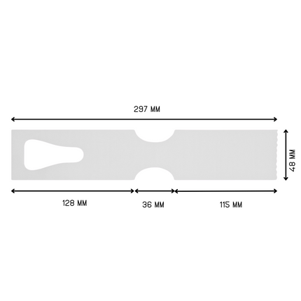 Loop-lock labels HDPE 297x48mm