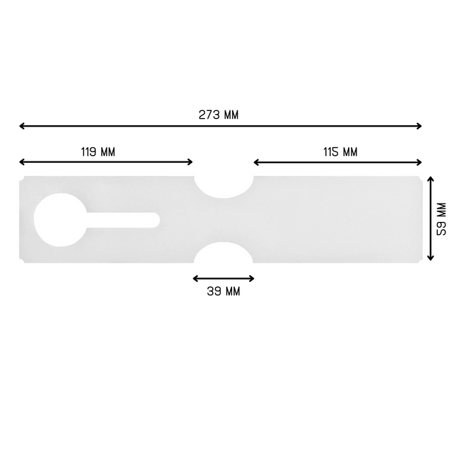 Loop-lock labels HDPE 273.5 x 59mm