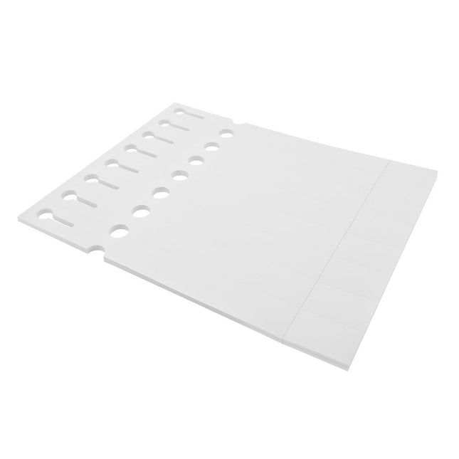 Loop-lock labels white PET 250x25mm