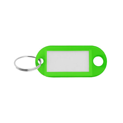 Plastic key tags with label window color mix 48 x 22 mm – 100 pcs