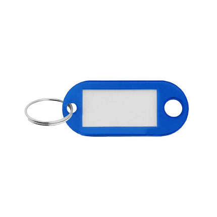 Plastic key tags with label window color mix 48 x 22 mm – 100 pcs