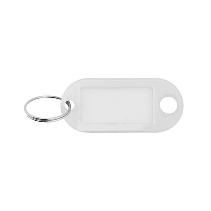 Plastic key tags with label window color mix 48 x 22 mm – 100 pcs