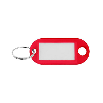 Plastic key tags with label window color mix 48 x 22 mm – 100 pcs