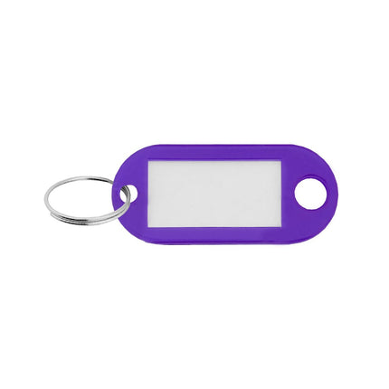 Plastic key tags with label window color mix 48 x 22 mm – 100 pcs