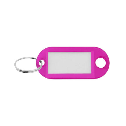 Plastic key tags with label window color mix 48 x 22 mm – 100 pcs