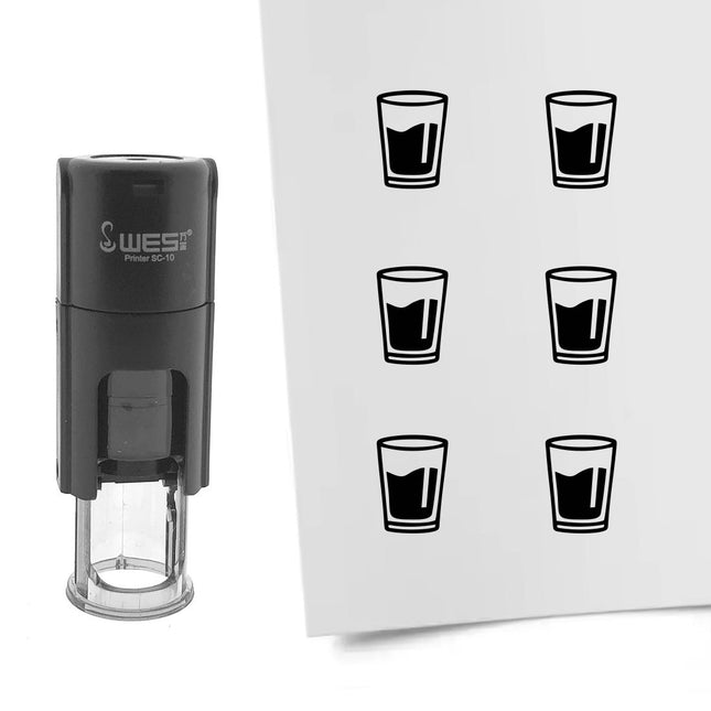 Water glass stamp Ø10mm imprint - 1 pc