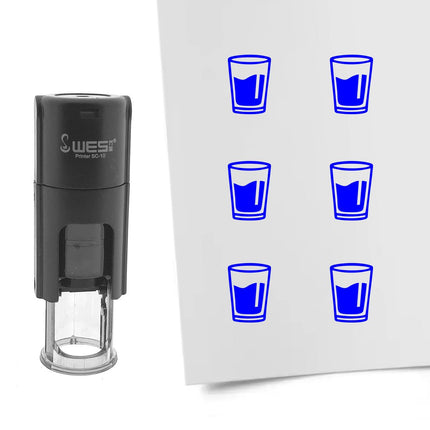 Stamp water glass - 10 mm print