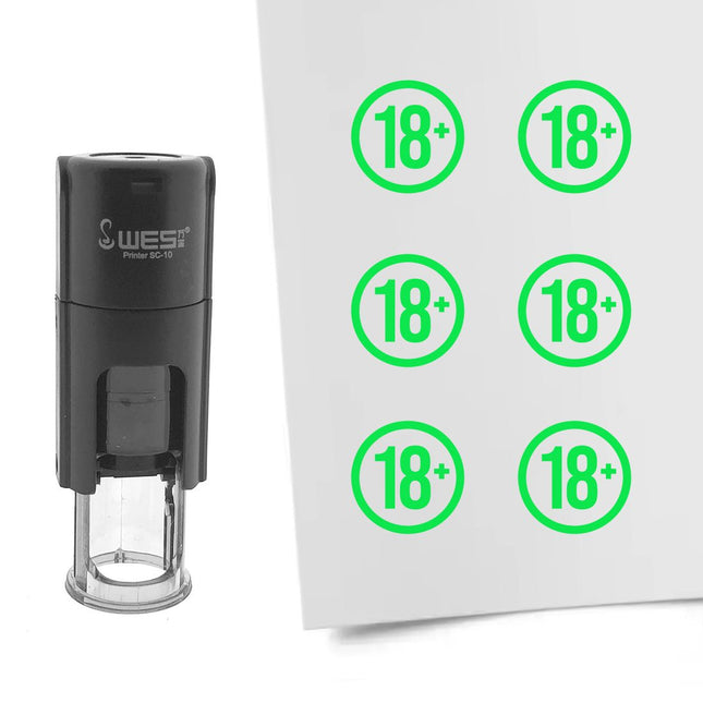 Stamp 18+ - 10 mm print