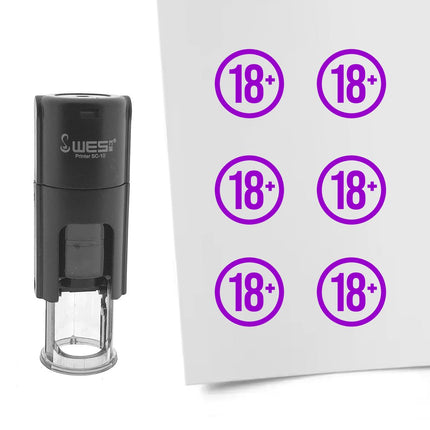 Stamp 18+ - 10 mm print