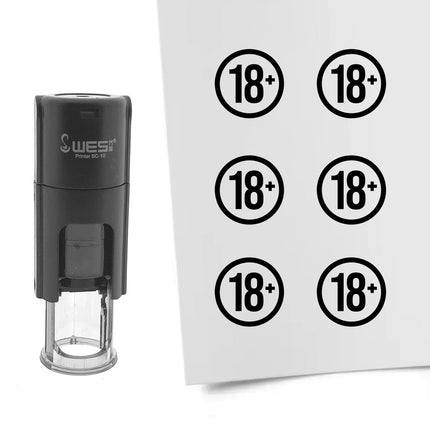 Stamp 18+ - 10 mm print