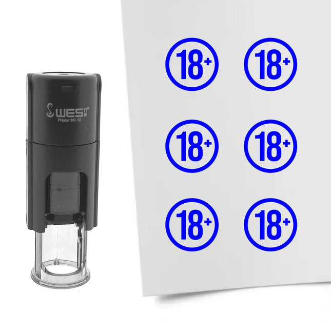 Stamp 18+ - 10 mm print