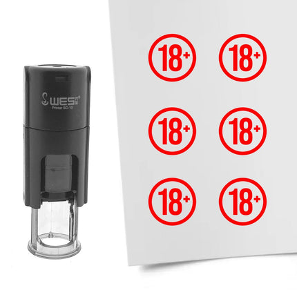 Stamp 18+ - 10 mm print