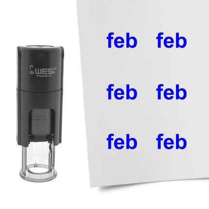 Stamp February - 10 mm print