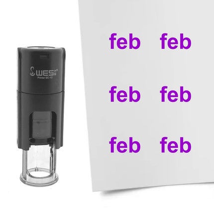 Stamp February - 10 mm print
