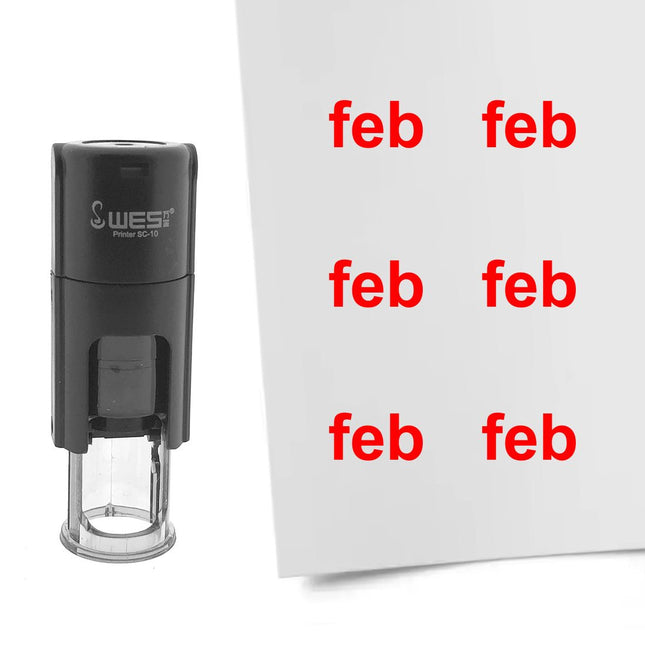 Stamp February - 10 mm print