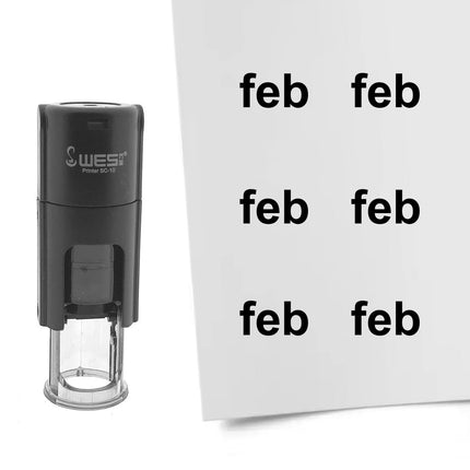 Stamp February - 10 mm print
