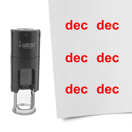Stamp December - 10 mm print