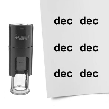 Stamp December - 10 mm print