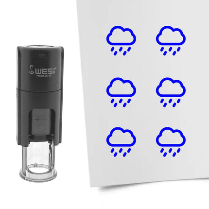 Rain stamp Ø10mm imprint - 1 pc
